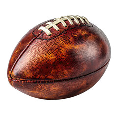 Fototapeta premium A classic leather American football with laces.