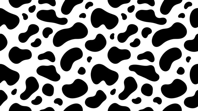 Black and white cow spots pattern.