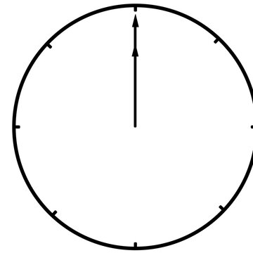 minimal clock icon 12 o'clock vector