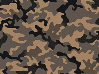 Naklejka premium Grayish-brown camouflage pattern with dark gray texture, trendy, camouflage