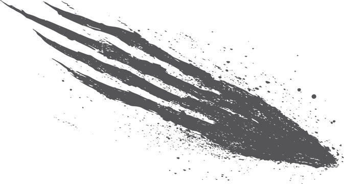 Dark grey claw marks with splatter effect