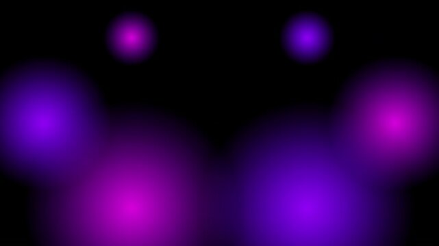 Seamless aurora borealis 2D motion graphics, an abstract wave of glowing electric violet and vibrant fuchsia gradients flowing fluidly against a solid black cosmic background.