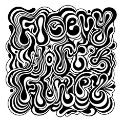 Fototapeta premium Vibrant swirling patterns create a mesmerizing black and white illustration artwork