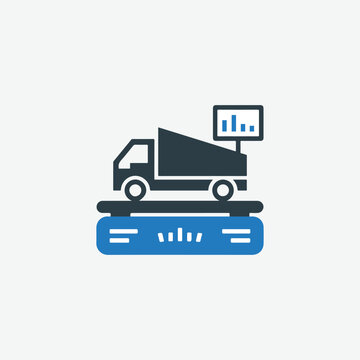 truck scale weight vector illustration