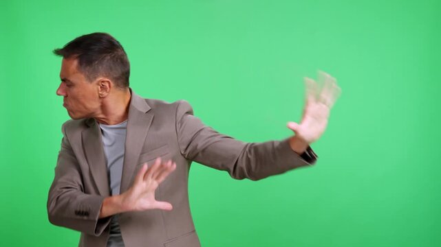 Angry businessman feeling offended and disgusted