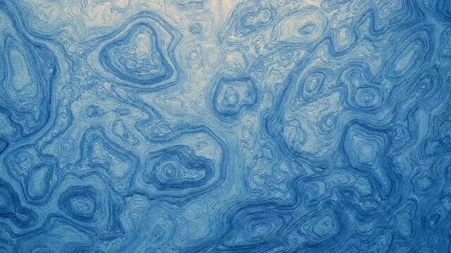 Flowing blue marbled texture loop with soft organic patterns