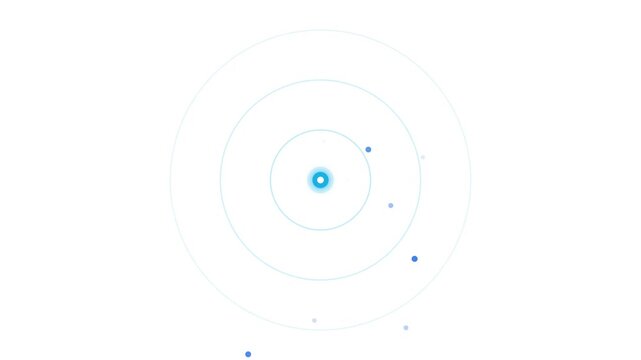 Pulse Field Animation with Dynamic Data Points Radiating Outward
