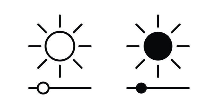 Brightness icon illustration simple design elements