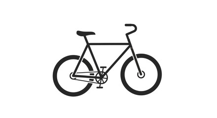 Obraz premium Bicycle, bike, vector icon, minimalist design, transportation symbol, cycling illustration
