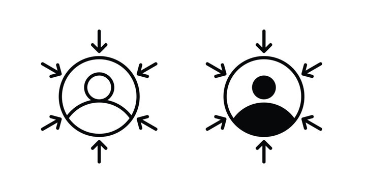Customer centricity icon illustration simple design elements