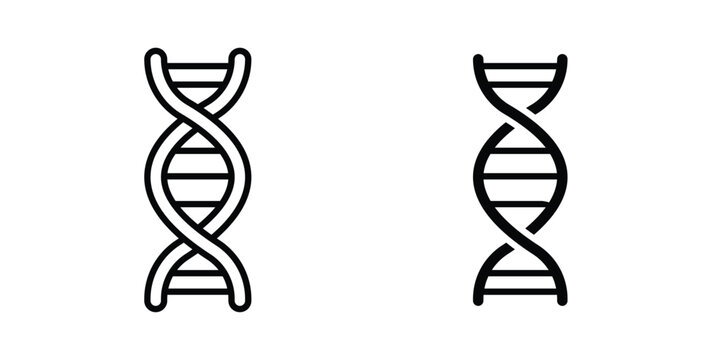 DNA icon illustration simple design elements