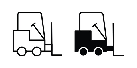 Forklift icon illustration simple design elements © Cristiane