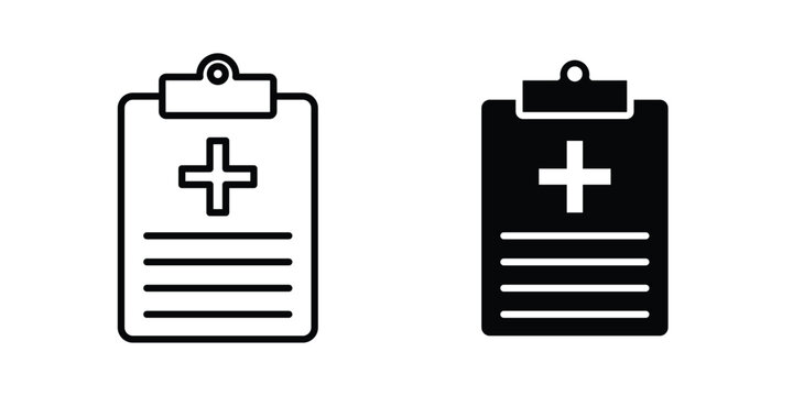 Health report icon illustration simple design elements