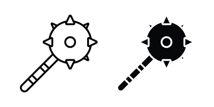 Mace icon illustration simple design elements