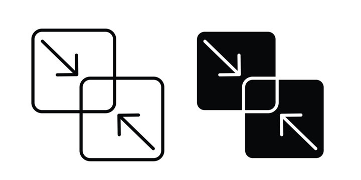 Merge icon illustration simple design elements