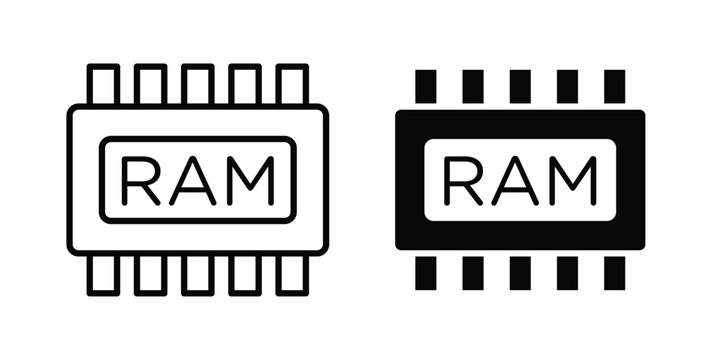 Memory icon illustration simple design elements