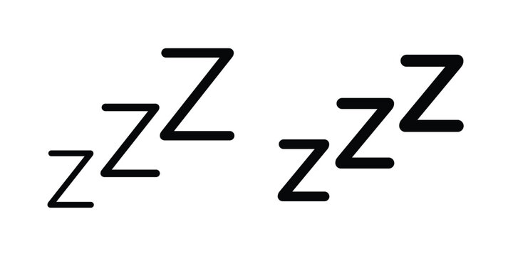 Snooze icon illustration simple design elements