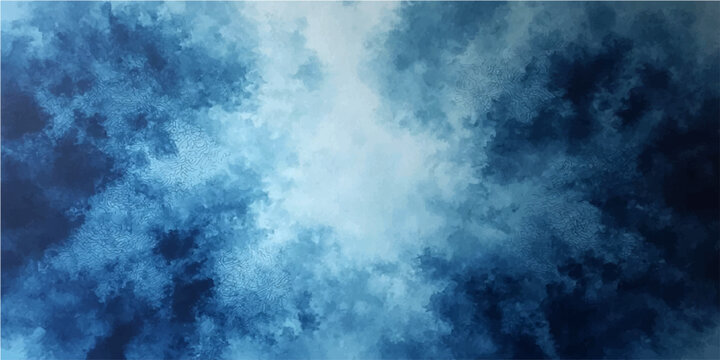Abstract blue ink cloud diffusion underwater, swirling ethereal wisps form a captivating cosmic nebula.