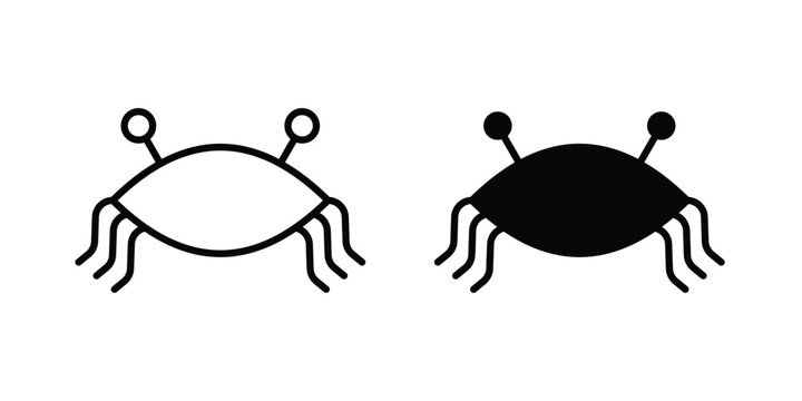 Spaghetti Monster Flying icon illustration simple design elements