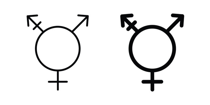 Transgender icon illustration simple design elements