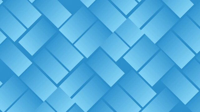 Abstract moving geometric rectangle background, modern blue gradient background animation