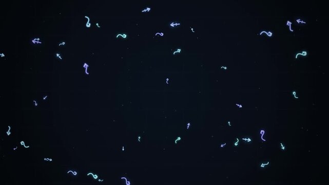 Sagittarius zodiac sign symbols floating in dark cosmic space background