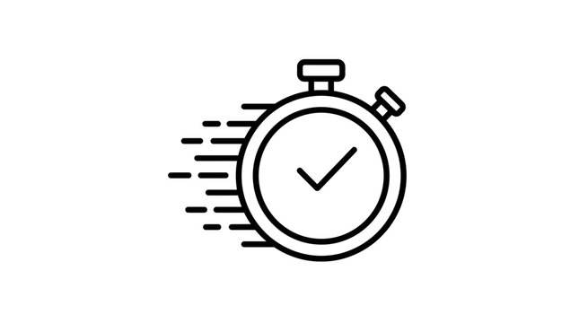 Efficient time management with a fast stopwatch icon
