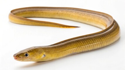 Obraz premium Isolated Pacific spaghetti eel on a solid white studio background