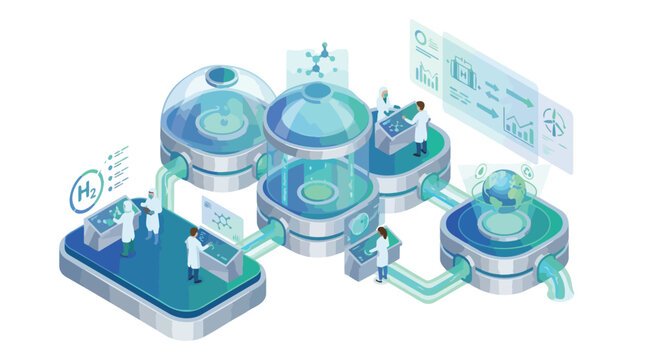 Futuristic Laboratory Equipment and Scientific Instruments.