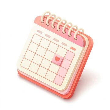 This shows a calendar for tracking pregnancy weeks. The design includes a heart symbol to represent love and connection during pregnancy.