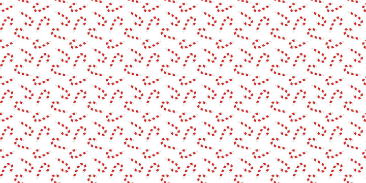 Christmas candy cane seamless pattern for holiday gift wrapping design