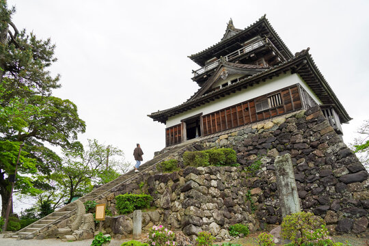 Maruoka Castle, a historic site in Sakai City, Fukui Prefecture, Japan. 