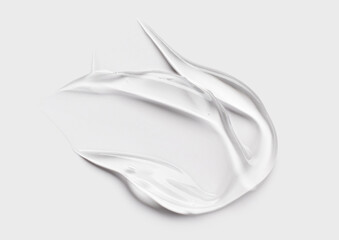 cosmetic smears cream gel texture on a light background