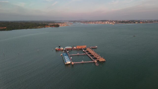 Aerial View of Waterfront Resort in Batam, Indonesia - 4K Cinematic