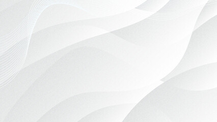 Obraz premium Minimalist Abstract White and Light Grey Background with Elegant Flowing Waves and Soft Gradients