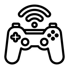 wireless game controller line icon © Mahfudin