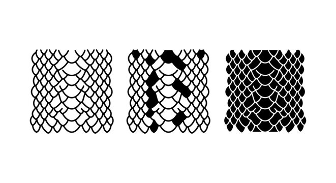 Snake Skin Texture Patterns, Reptile Scales Vector Graphics, Animal Print Designs
