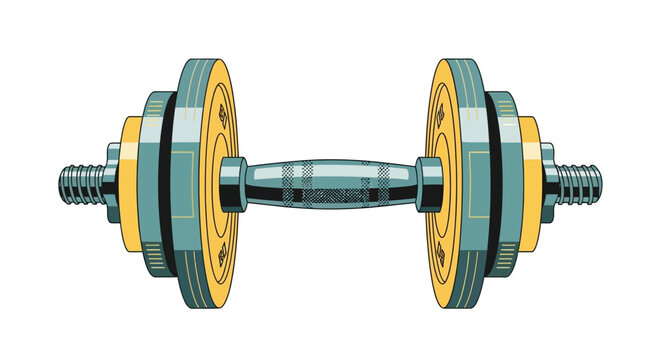dumbbell weight equipment vector illustration for fitness and gym concepts