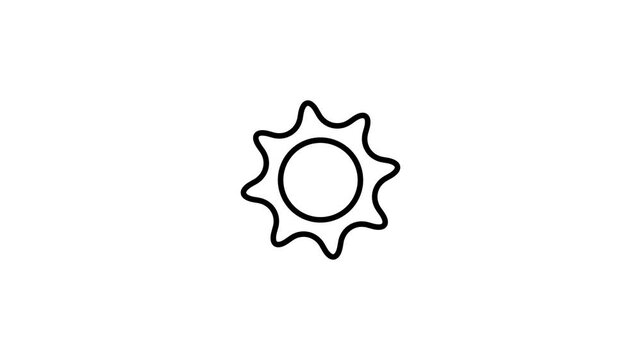 Minimalist animated spinning loading isolated on white background