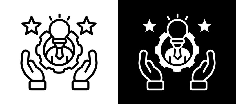 Talent Development whiteblack icon
