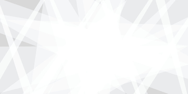 A geometric pattern of intersecting lines and shapes in shades of white and gray, creating a complex abstract design