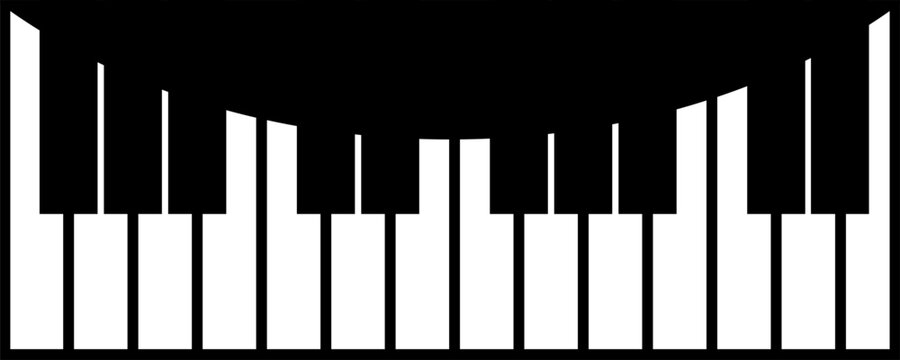 the notes, piano keyboard, piano keys, music, reports and octave, vector