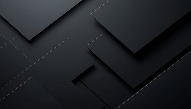 black 3d box curve abstract background