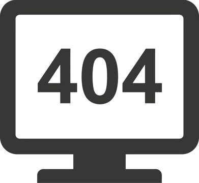 Error 404 page not found on computer screen for website design