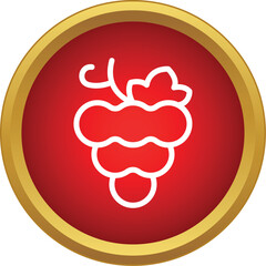Obraz premium Grapes bunch line art symbol creating a winemaking concept
