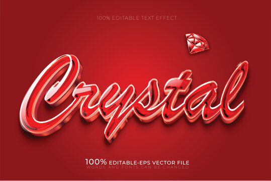 Ruby Text Effect with Red Gemstone