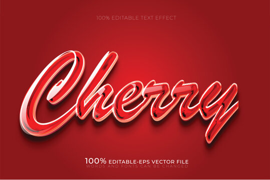 Red cherry Text Effect
