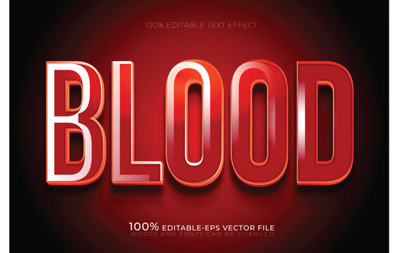 red blood text effect