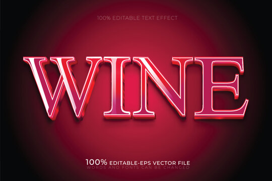 wine text effect