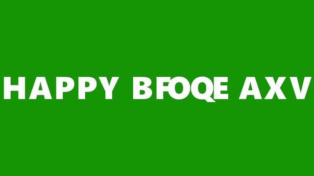 Random Alphabet Animation Motion Graphics | Digital Letters Green Screen Overlay